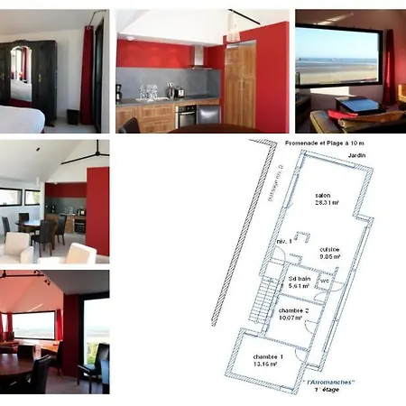 Arromanches: Beachfront Retreat Near Bayeux Apartment